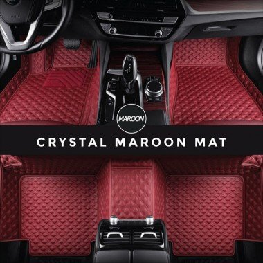 Cheapest Maroon Crystal Elite Luxury Hybrid Car Floor Mats