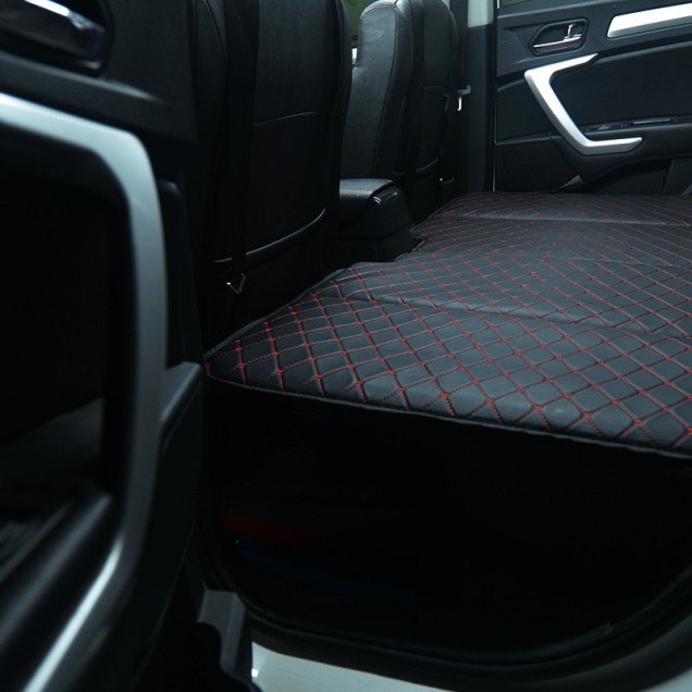 Cheapest Universal Diamond Car Bed - Non-Inflatable Black and Red Stitching Luxury Leather Diamond Car Bed Mattress Cheapest Universal Diamond Car Bed - Non-Inflatable Black and Red Stitching Luxury Leather Diamond Car Bed Mattress