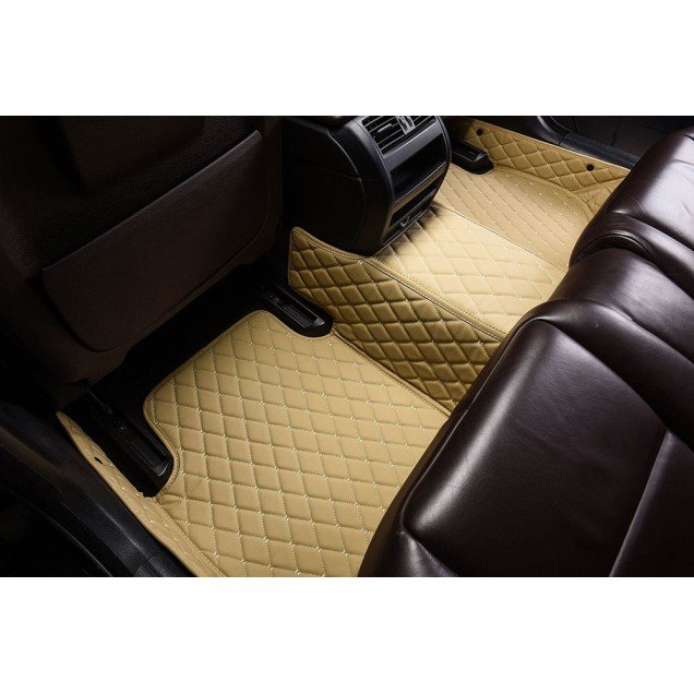 Cheapest Beige Luxury Leather Diamond Car Floor Mats Cheapest Beige Luxury Leather Diamond Car Floor Mats