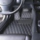 Cheapest Black and Beige Stitching Luxury Leather Diamond Car Floor Mats Cheapest Black and Beige Stitching Luxury Leather Diamond Car Floor Mats
