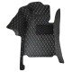 Cheapest Black and Beige Stitching Luxury Leather Diamond Car Floor Mats Cheapest Black and Beige Stitching Luxury Leather Diamond Car Floor Mats
