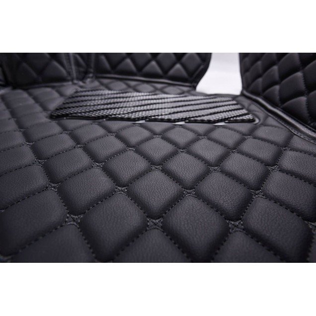 Cheapest Black and Black Stitching Luxury Leather Diamond Car Floor Mats Cheapest Black and Black Stitching Luxury Leather Diamond Car Floor Mats