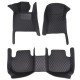 Cheapest Black and Black Stitching Luxury Leather Diamond Car Floor Mats Cheapest Black and Black Stitching Luxury Leather Diamond Car Floor Mats