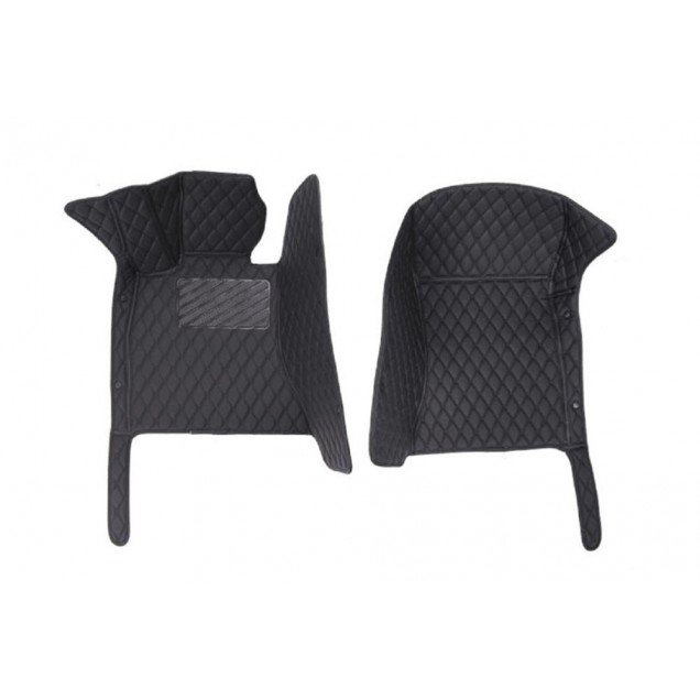 Cheapest Black and Black Stitching Luxury Leather Diamond Car Floor Mats Cheapest Black and Black Stitching Luxury Leather Diamond Car Floor Mats