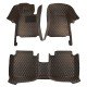 Cheapest Black and Orange Stitching Luxury Leather Diamond Car Floor Mats Cheapest Black and Orange Stitching Luxury Leather Diamond Car Floor Mats