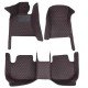 Cheapest Black and Red Stitching Luxury Leather Diamond Car Floor Mats Cheapest Black and Red Stitching Luxury Leather Diamond Car Floor Mats