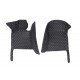 Cheapest Black and White Stitching Luxury Leather Diamond Car Floor Mats Cheapest Black and White Stitching Luxury Leather Diamond Car Floor Mats