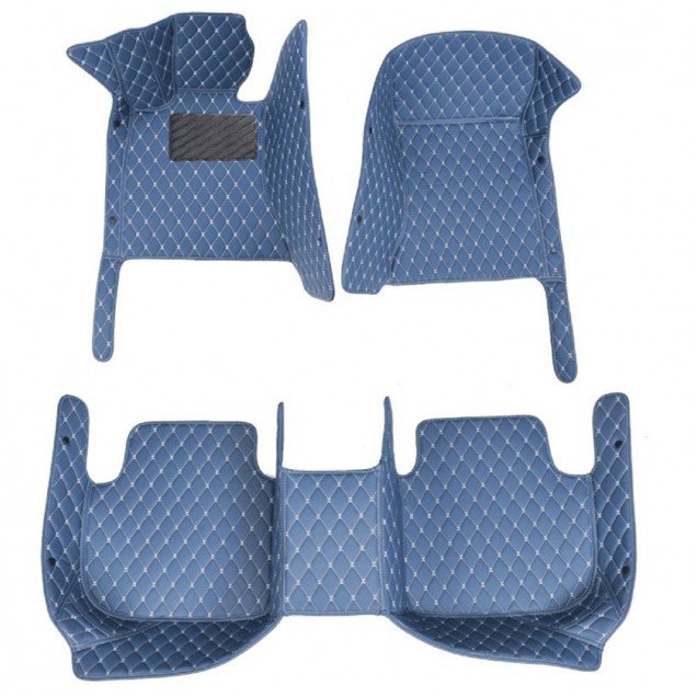 Cheapest Blue Luxury Leather Diamond Car Floor Mats Cheapest Blue Luxury Leather Diamond Car Floor Mats