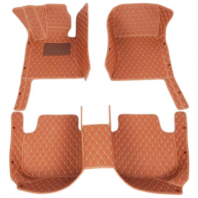 Cheapest Brown Luxury Leather Diamond Car Floor Mats Cheapest Brown Luxury Leather Diamond Car Floor Mats