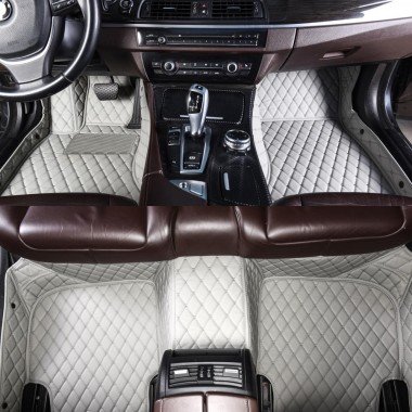 Cheapest Grey Luxury Leather Diamond Car Floor Mats