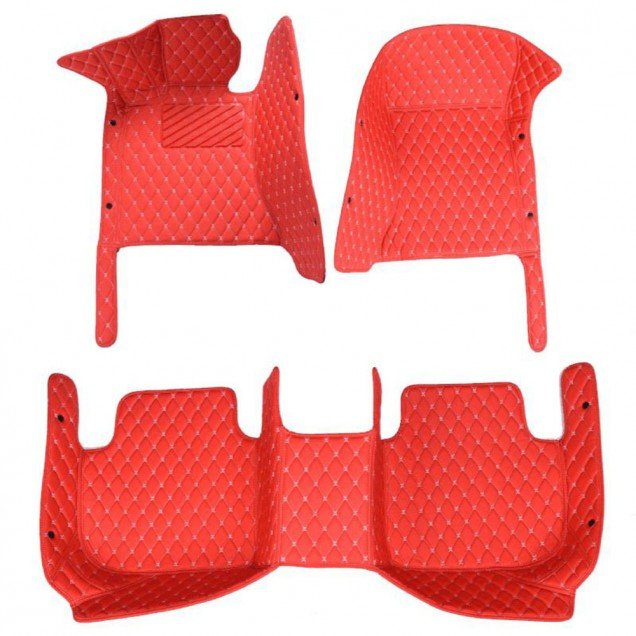 Cheapest Red Luxury Leather Diamond Car Floor Mats Cheapest Red Luxury Leather Diamond Car Floor Mats