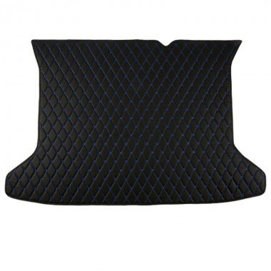 Cheapest Black and Blue Stitching Luxury Leather Diamond Trunk Base Mats