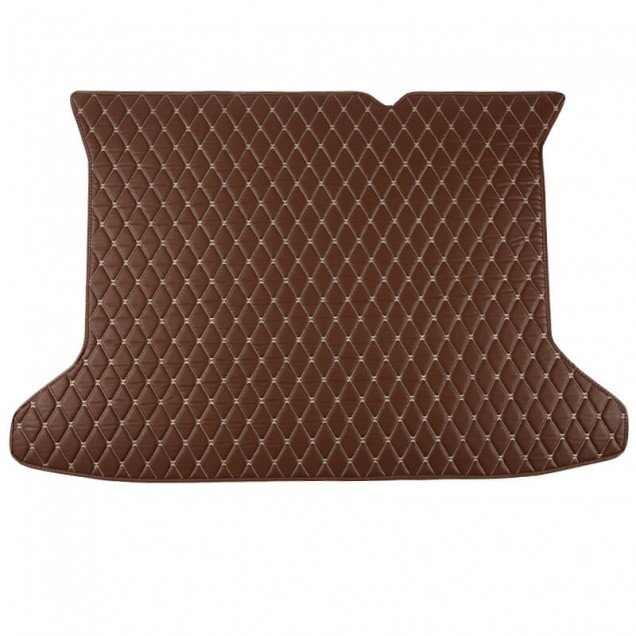Cheapest Dark Brown Luxury Leather Diamond Trunk Base Mats Cheapest Dark Brown Luxury Leather Diamond Trunk Base Mats