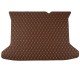 Cheapest Dark Brown Luxury Leather Diamond Trunk Base Mats Cheapest Dark Brown Luxury Leather Diamond Trunk Base Mats