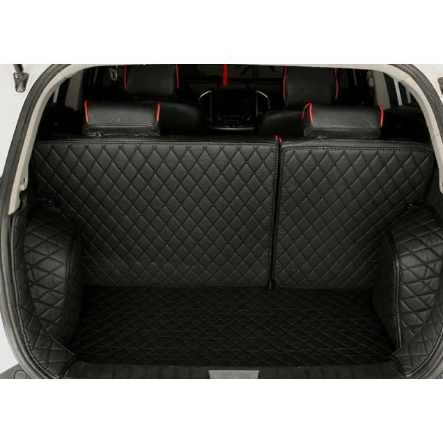 Cheapest Black and Black Stitching Full Cover Luxury Leather Diamond Trunk Car Floor Mats Cheapest Black and Black Stitching Full Cover Luxury Leather Diamond Trunk Car Floor Mats