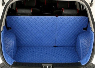 Cheapest Blue Full Cover Luxury Leather Diamond Trunk Car Floor Mats