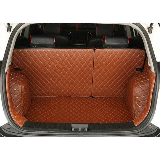 Cheapest Brown Full Cover Luxury Leather Diamond Trunk Car Floor Mats Cheapest Brown Full Cover Luxury Leather Diamond Trunk Car Floor Mats
