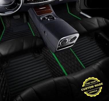 Cheapest Lime Green Hybrid Line Series Premium Car Mats