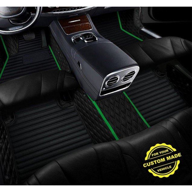 Cheapest Lime Green Hybrid Line Series Premium Car Mats Cheapest Lime Green Hybrid Line Series Premium Car Mats