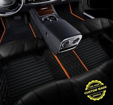 Cheapest Orange Hybrid Line Series Premium Car Floor Mats