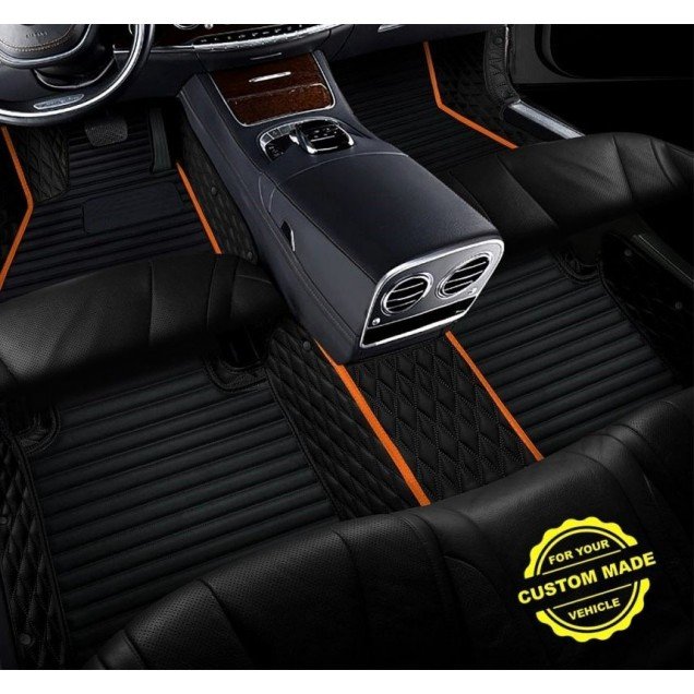 Cheapest Orange Hybrid Line Series Premium Car Floor Mats Cheapest Orange Hybrid Line Series Premium Car Floor Mats