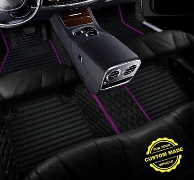 Cheapest Purple Hybrid Line Series Premium Car Floor Mats