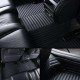 Cheapest Black Luxury Leather Stripe Car Floor Mats Cheapest Black Luxury Leather Stripe Car Floor Mats