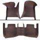 Cheapest Dark Brown Luxury Leather Stripe Car Floor Mats Cheapest Dark Brown Luxury Leather Stripe Car Floor Mats