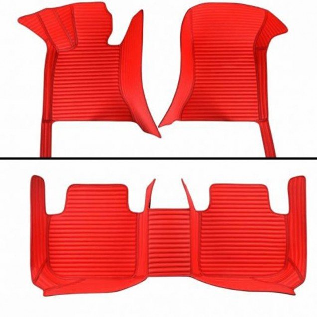 Cheapest Red Luxury Leather Stripe Car Floor Mats Cheapest Red Luxury Leather Stripe Car Floor Mats