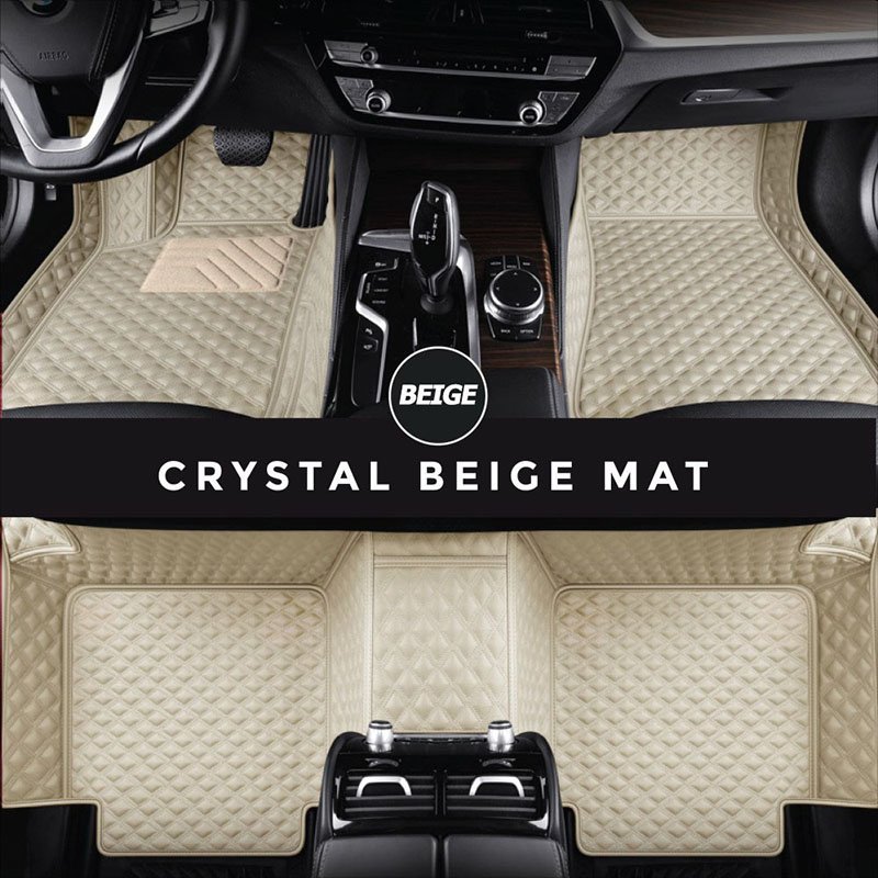 Cheapest Beige Crystal Elite Luxury Hybrid Car Mats
