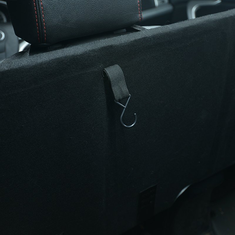 Universal Diamond Car Bed - Non-Inflatable Black and Red Stitching Luxury Leather Diamond Car Bed Mattress