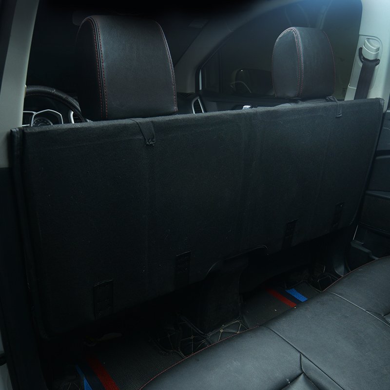 Universal Diamond Car Bed - Non-Inflatable Black and Red Stitching Luxury Leather Diamond Car Bed Mattress
