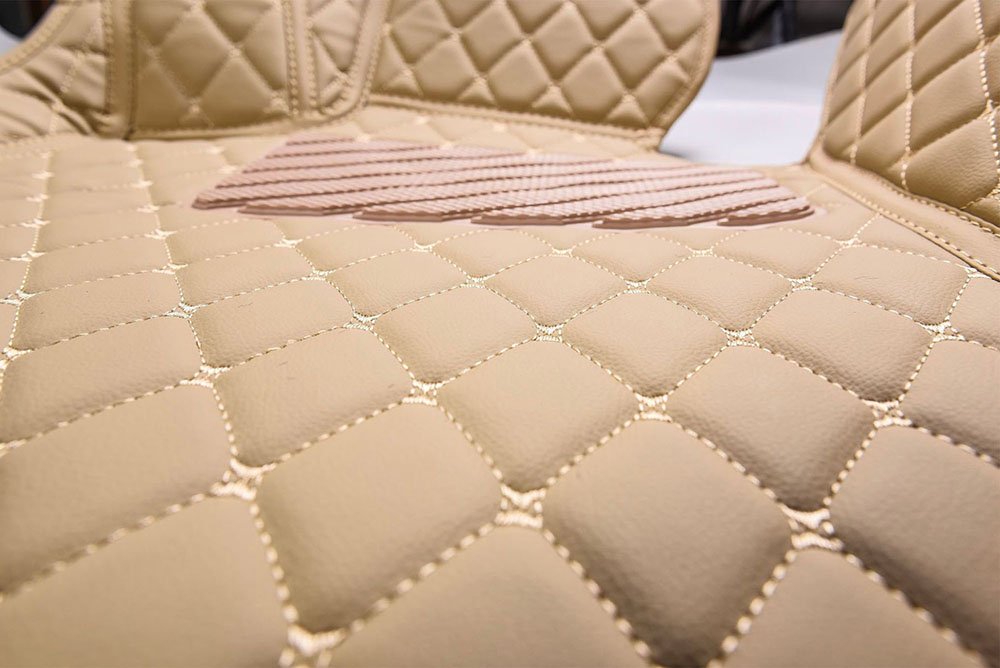 Cheapest Beige Luxury Leather Diamonds Car Floor Mats