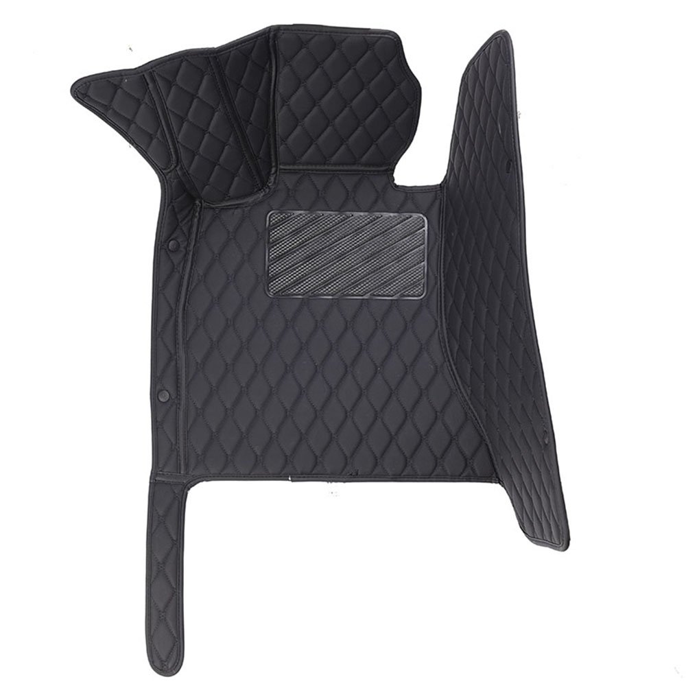 Cheapest Black and Black Stitching Diamond Car Mats Set