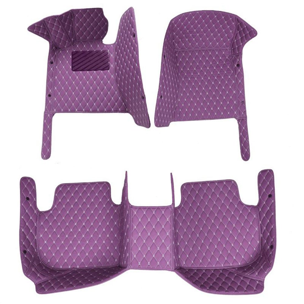 Purple Luxury Leather Diamond Car Mats for Ford Kuga