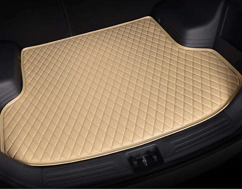 Cheapest Beige Luxury Leather Diamond Trunk Base Mats