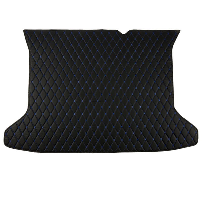 Cheapest Black and Blue Stitching Luxury Leather Diamond Trunk Base Mats