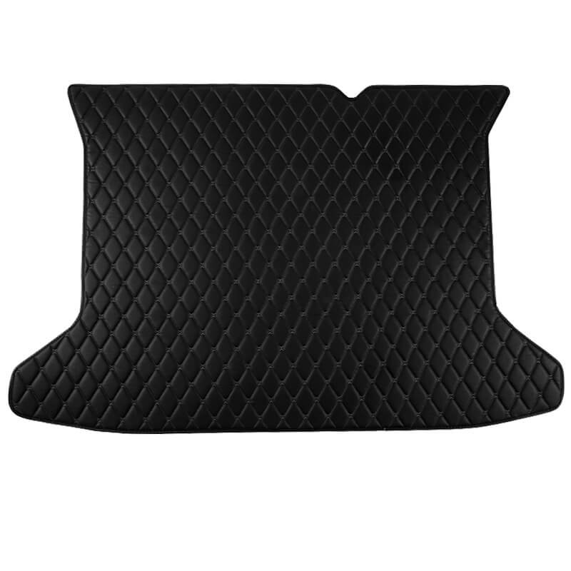 Cheapest Black and Black Stitching Luxury Leather Diamond Trunk Base Mats