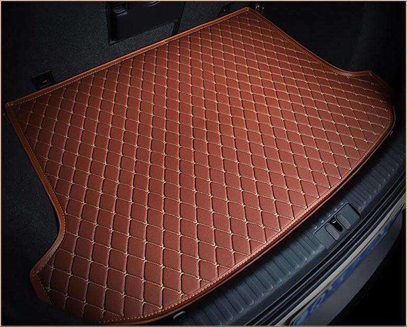 Cheapest Brown Luxury Leather Diamond Trunk Base Mats