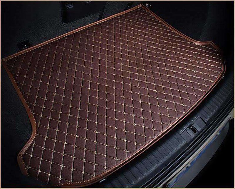 Cheapest Dark Brown Luxury Leather Diamond Trunk Base Mats