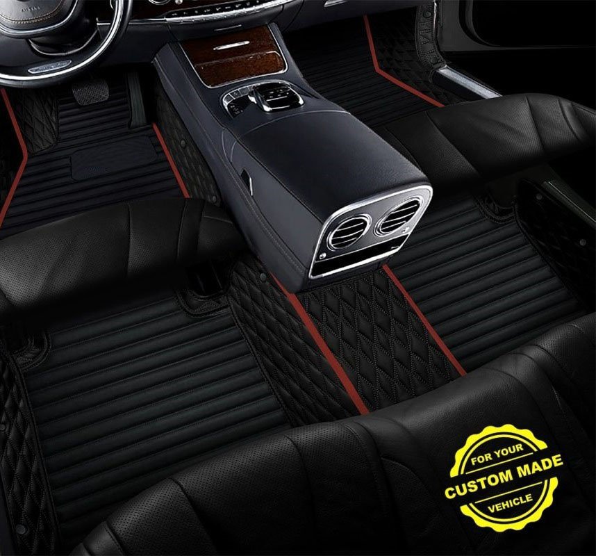Cheapest Maroon Hybrid Line Series Premium Car Mats