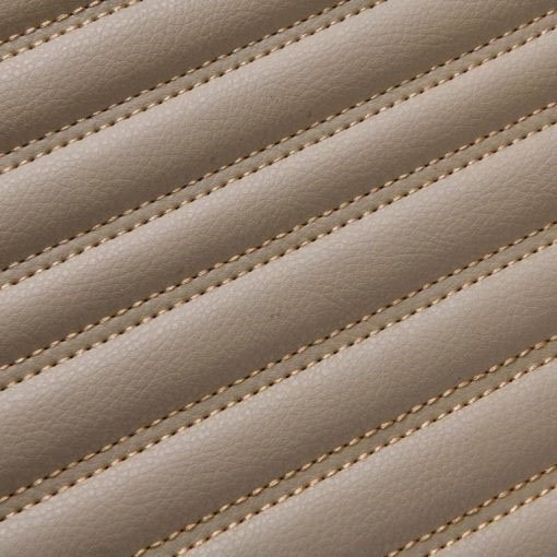 Cheapest Beige Luxury Leather Stripe Car Mats