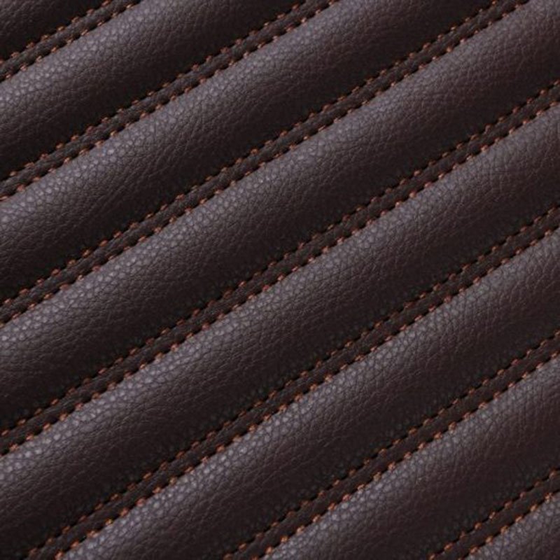 Cheapest Dark Brown Luxury Leather Stripe Car Mats